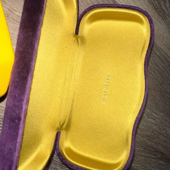 Lot of 2 empty glasses holder Gucci & Swarovski Purple/Yellow One Size - Picture 4 of 9